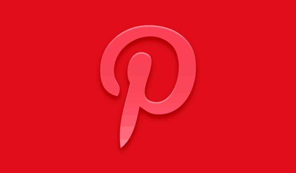 Логотип Pinterest красный на красном фоне для статьи об усилении ИИ-направления