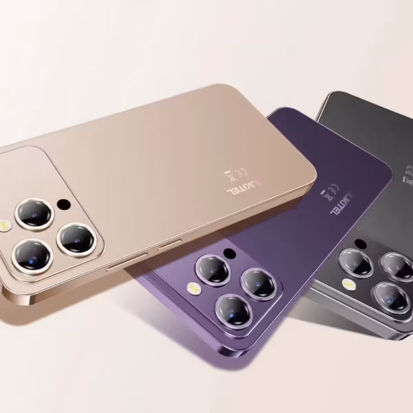 Три смартфона Oukitel P1 Pro в разных цветах сзади