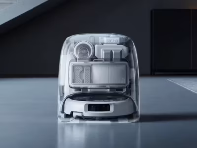 Робот-пылесос DJI ROMO с прозрачным корпусом и усиленной системой всасывания до 25 000 Па