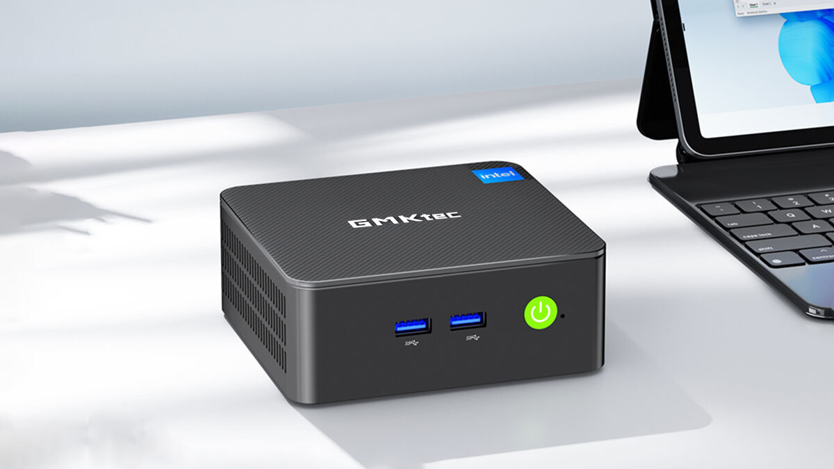 Мини-ПК GMKtec G3 Pro с Core i3, двумя USB‑портами и зеленой кнопкой питания