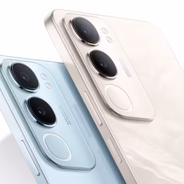 Смартфоны Vivo Y50s и Vivo Y50e в цветах, акцент на двойных камерах