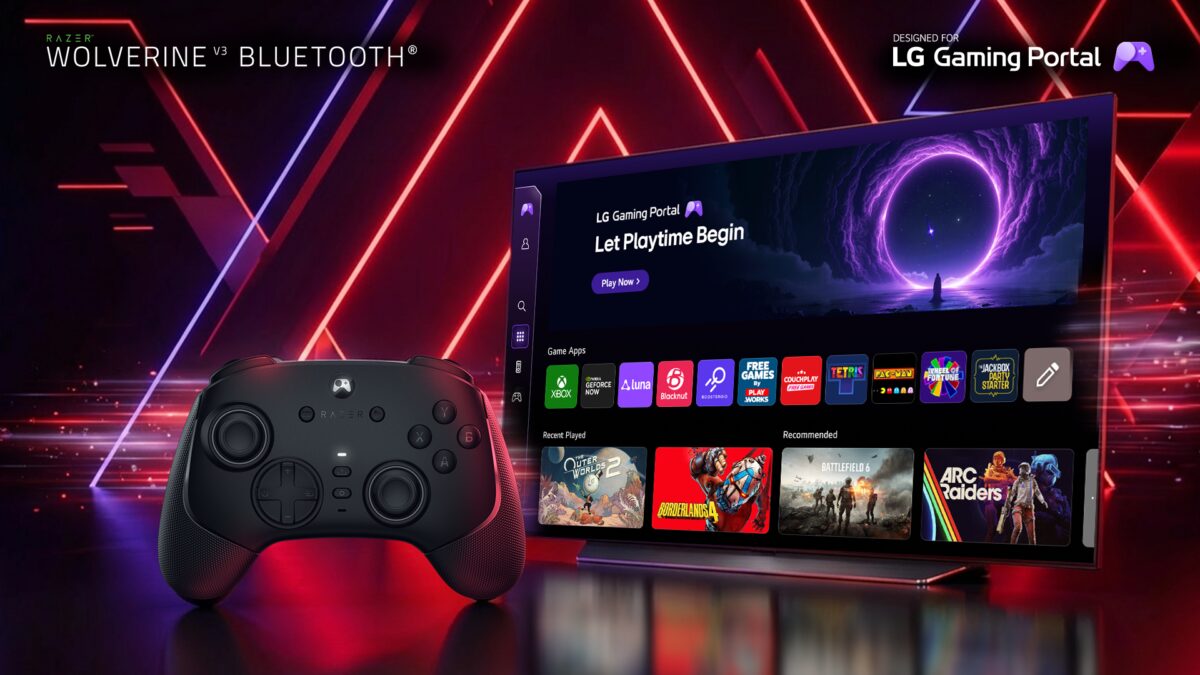 Игровой контроллер Razer Wolverine V3 Bluetooth и телевизор LG Gaming Portal