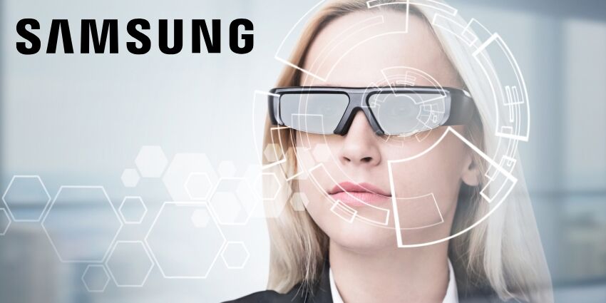 Женщина в умных очках Samsung с дополненной реальностью, анонс на 2026 год