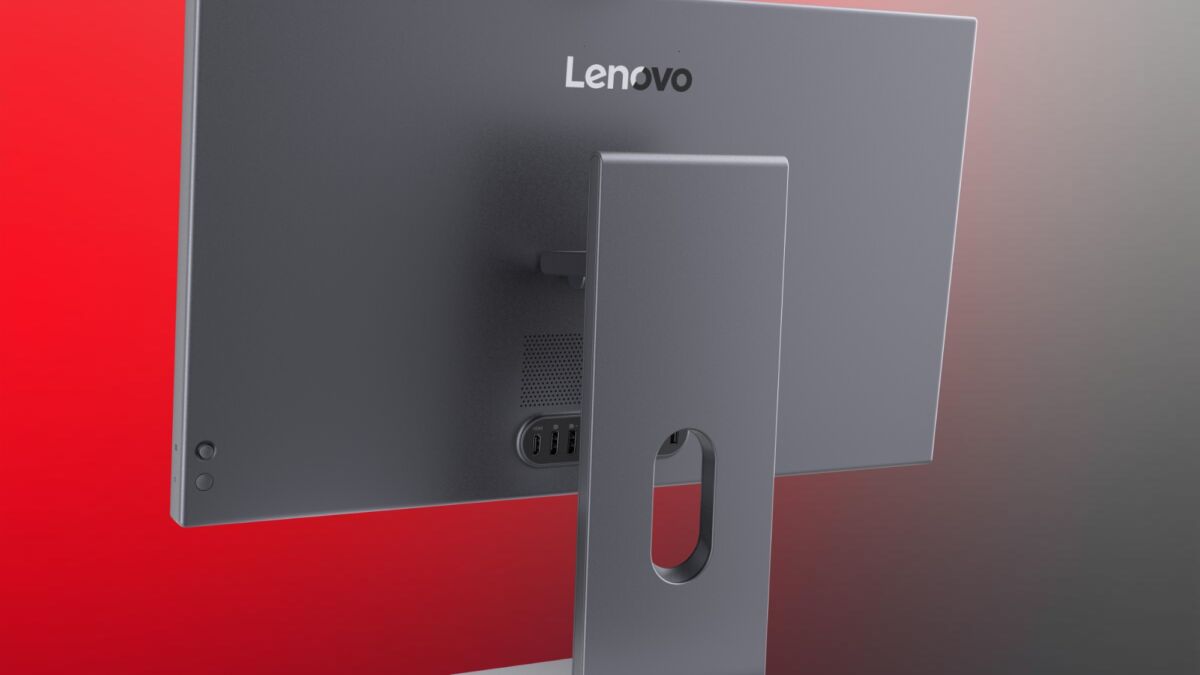 Задняя часть монитора Lenovo Yoga Pro 27UD-10 с разъемами USB и HDMI