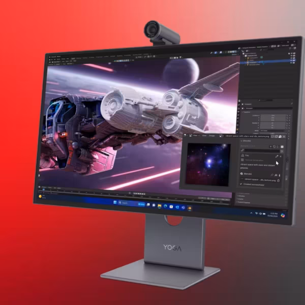 Lenovo Yoga Pro 27UD-10 4K OLED-монитор на CES 2026 с космической заставкой и интерфейсом