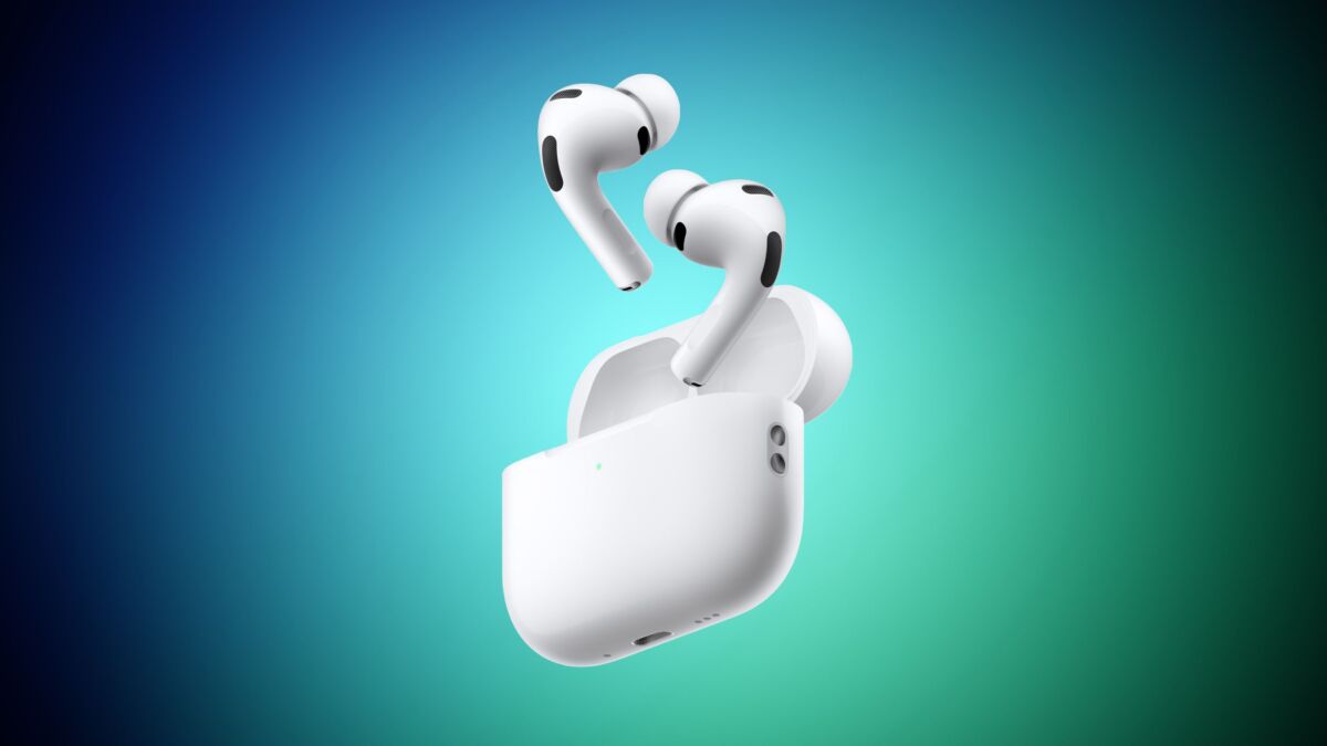 Белые беспроводные наушники Apple AirPods Pro с зарядным кейсом, модель с обновлённым дизайном