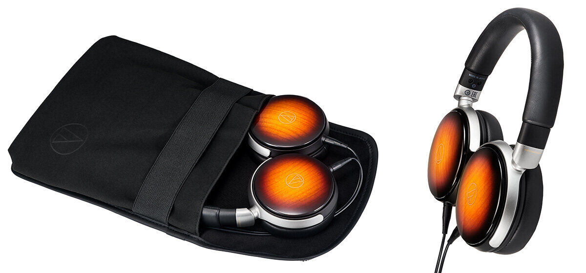 Наушники Audio-Technica ATH-WP900SE в чехле с окрасом ясеня