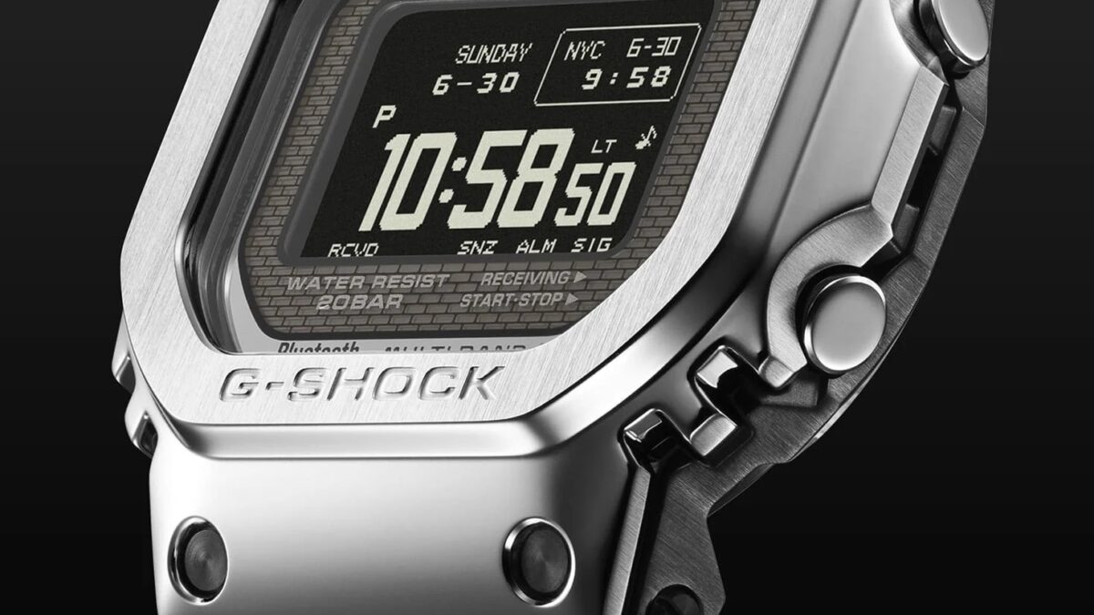 Цитирана металлическая G-Shock GMWBZ5000 со солнечной батареей и цифровым дисплеем