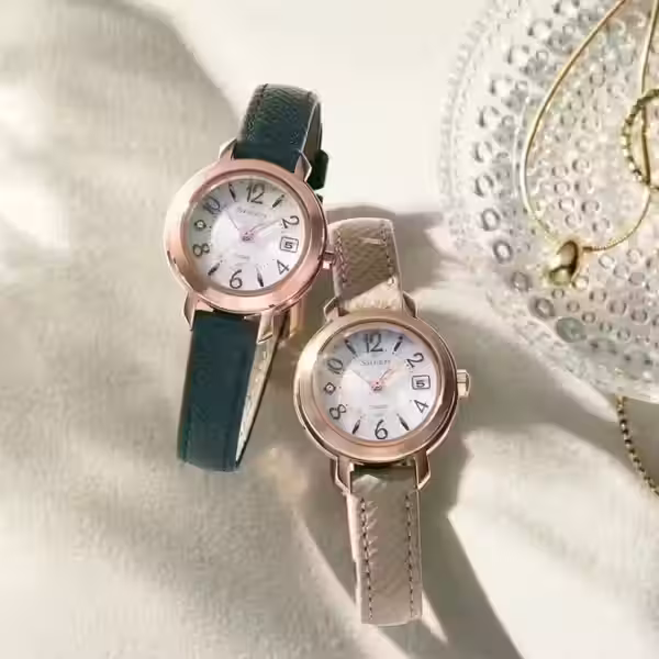 casio sheen solar watches with leather straps