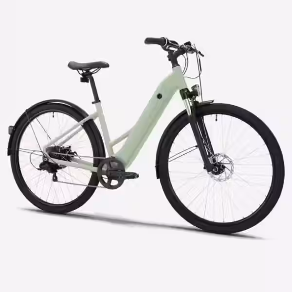 decathlon rockrider e actv 100 almond green e bike