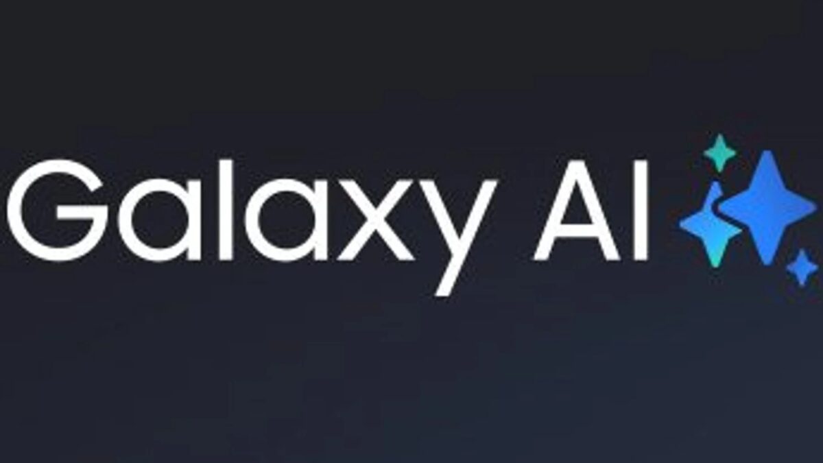 Логотип Galaxy AI с звёздами на тёмном фоне