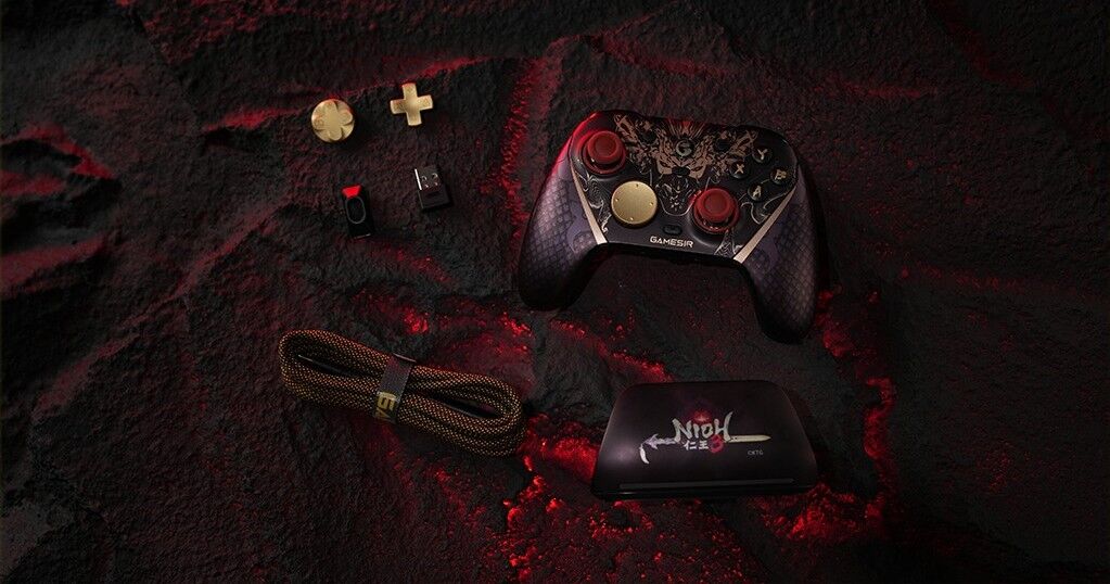 Геймпад GameSir G7 Pro Nioh 3 Edition с красными акцентами в темной стилистике