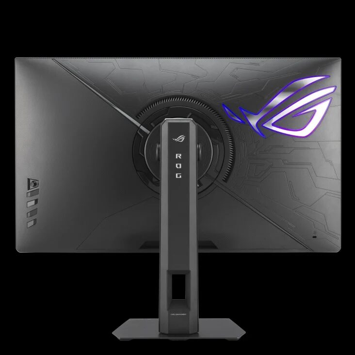 Задняя панель игрового монитора ROG Strix XG27JCG с подсветкой логотипа