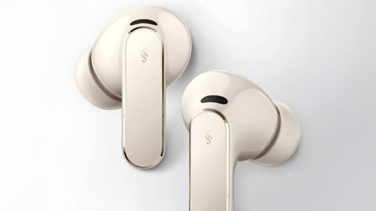 Беспроводные наушники Huawei FreeBuds Pro 5 в белом цвете с зарядным кейсом, сверху и сбоку