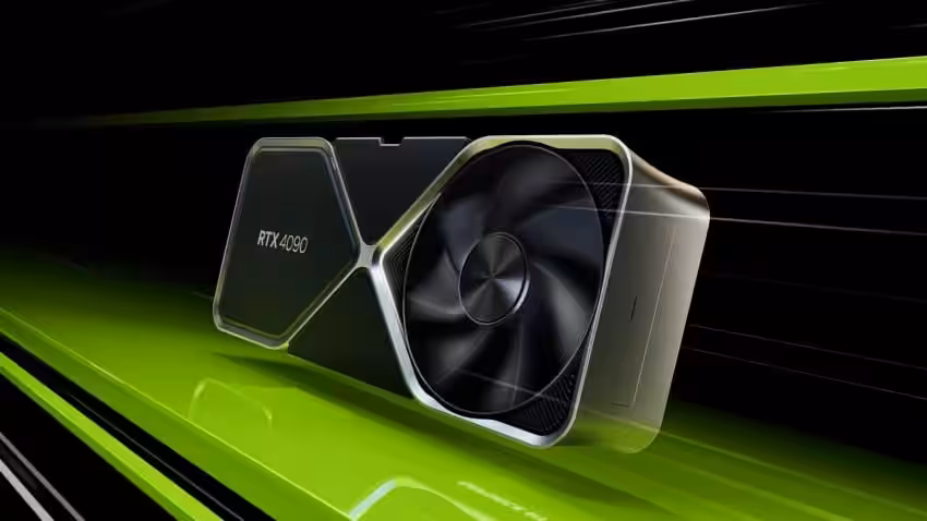 Видеокарта NVIDIA RTX 4090 с охлаждающим вентилятором