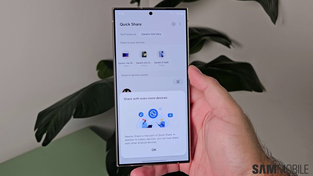 Google убрала режим Everyone в Quick Share — ввела лимит 10 минут 2 one ui 6.1 quick share and nearby share