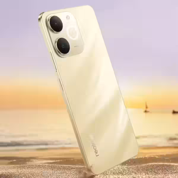 realme p4 lite 4g gold back design