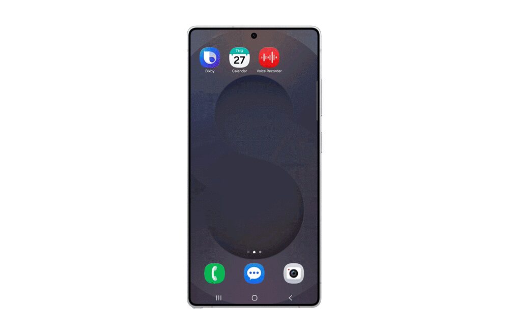 Смартфон Samsung Galaxy S23 с интерфейсом One UI 8.5 на экране