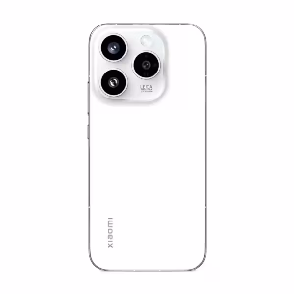 Задняя панель Xiaomi 13 с крупным блоком тройной камеры и логотипом на светлой крышке