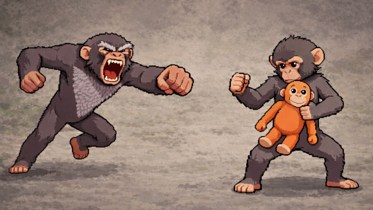 Браузерная игра Zoo Fighter с обезьянами и боем
