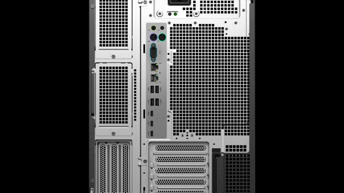 Задняя панель ПК Dell Precision T6 с выводами питания и интерфейсами