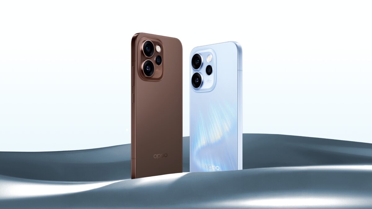 Смартфоны OPPO Reno15 Pro и умные часы Watch S на фоне дизайна