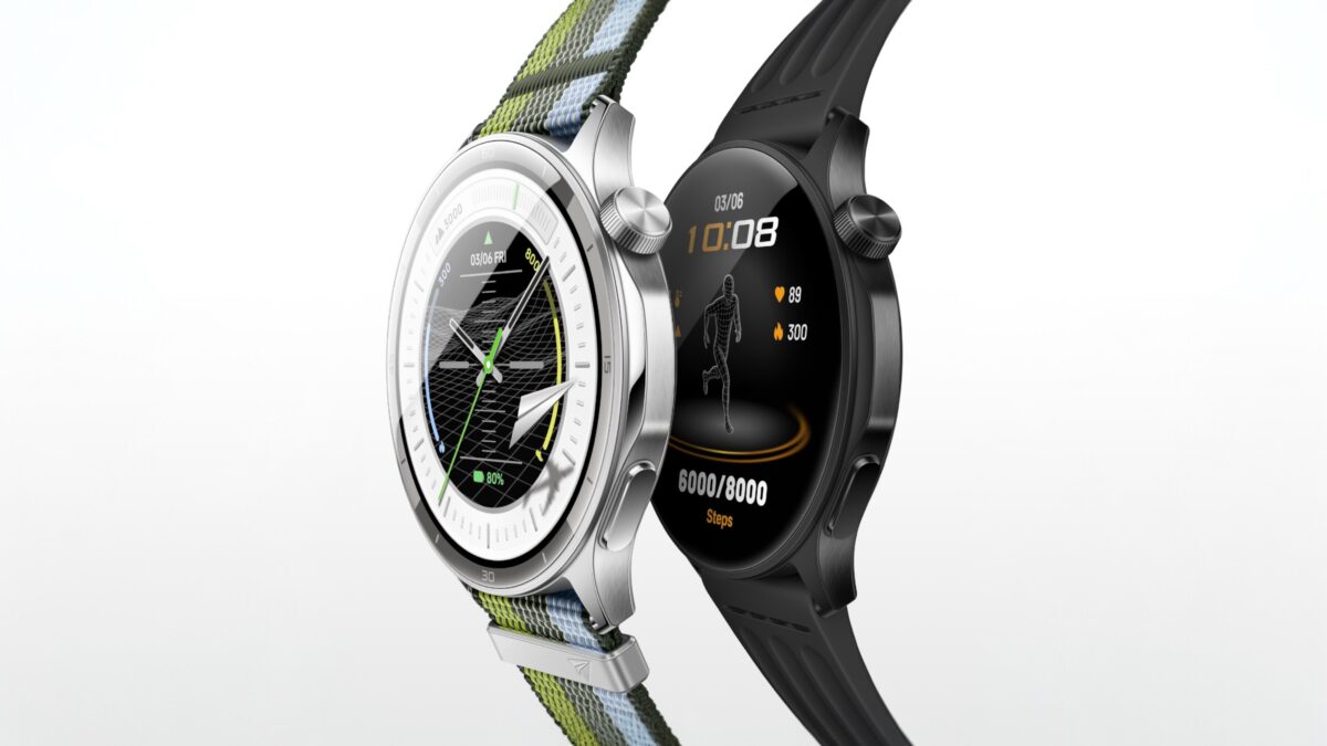 Умные часы OPPO Watch S на сером и черном ремешках