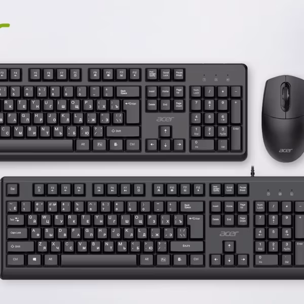 Офисный набор Acer OCC500 и OCC501: проводные и беспроводные клавиатуры и мыши на рабочем столе
