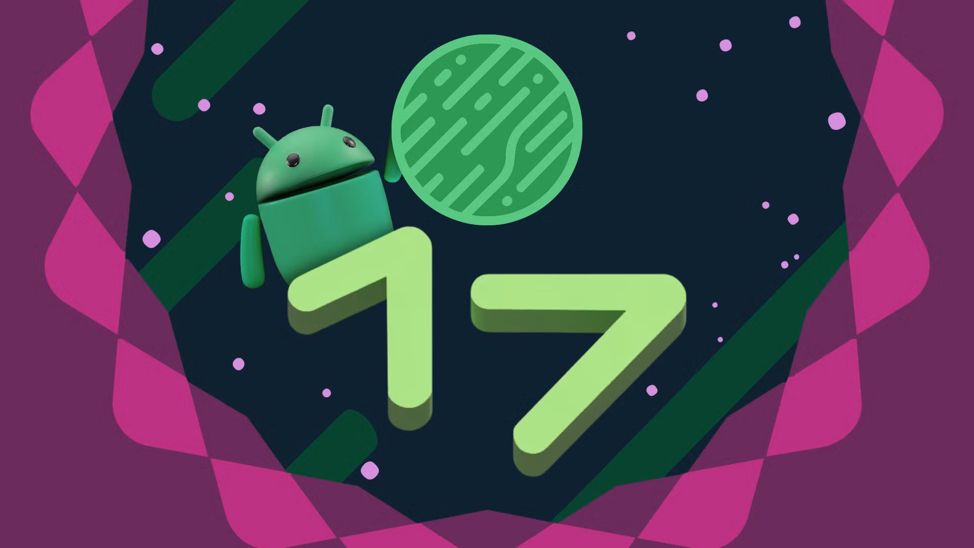 Графика с логотипом Android 17 и устройством Galaxy S26