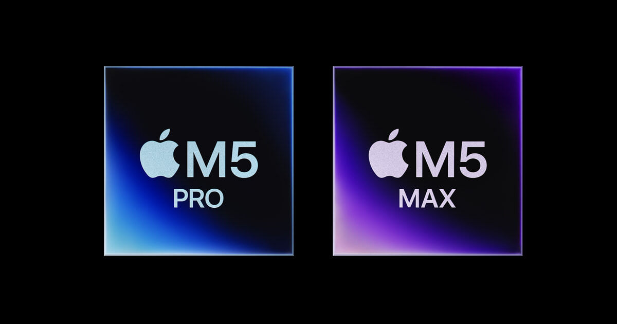 Чипы Apple M5 Pro и M5 Max для MacBook Pro крупным планом