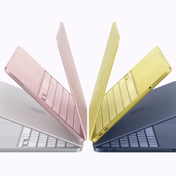 Линейка MacBook Neo разных цветов — устройства с ярким дизайном на одном кадре