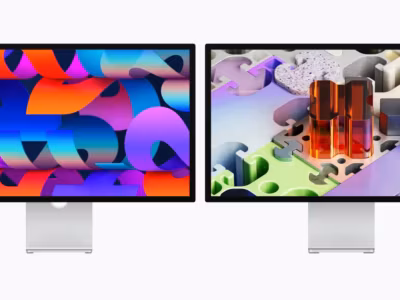 Сравнение Apple Studio Display и Studio Display XDR с разными версиями чипа A19 на двойных экранах