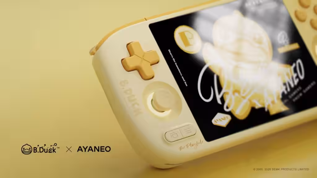 Ретро-консоль Ayaneo Pocket Air Mini в лимитированном дизайне B.Duck