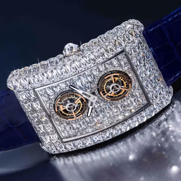 Роскошные часы Jacob & Co с бриллиантовым корпусом и механическими компонентами, акцент на новой огранке камней