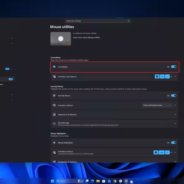 cursorwrap powertoys