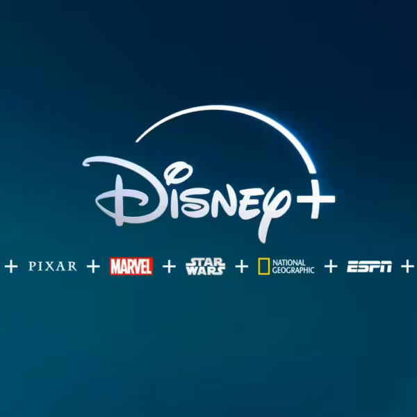 Логотип Disney+ на фоне партнёров и сервисов, поддержка Dolby Vision после патентного спора