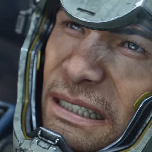 Космический пилот в шлеме в стиле The Expanse: Osiris Reborn в кабине корабля