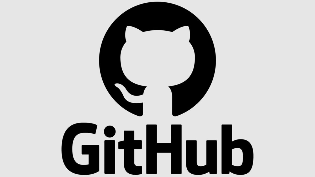 Логотип GitHub с изображением кота и текстом GitHub Sketch на сером фоне