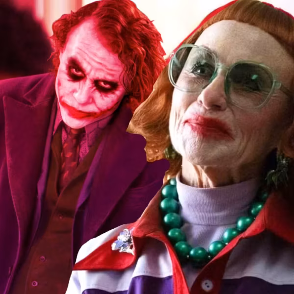 Кадр из фильма с Эми Мэдлиган и Хит Леджер, сравнение с «Джокером»