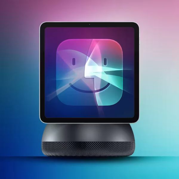 Умный дисплей Apple для хаба с командным центром, куполообразным основанием и поддержкой Siri Finder