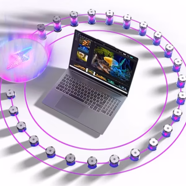 Ленточные светодиодные огни вокруг ноутбука Lenovo IdeaPad Pro 5i Gen 11 с RTX 5050