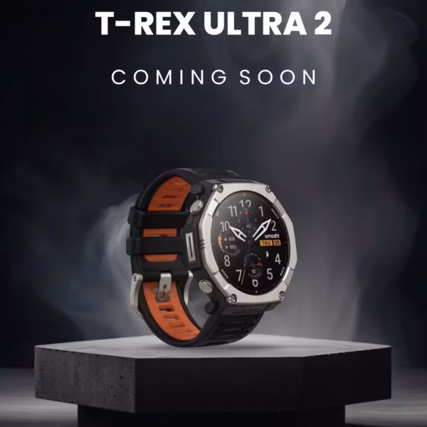 Часы Amazfit T-Rex Ultra 2 на подставке