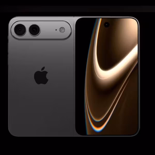 Складной iPhone с многослойным стеклом: планшетный рендер и свернутый смартфон с двойной камерой