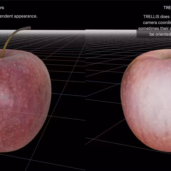 Сравнение Apple: новая AI-модель восстанавливает 3D-объекты с реалистичным освещением в Trellis