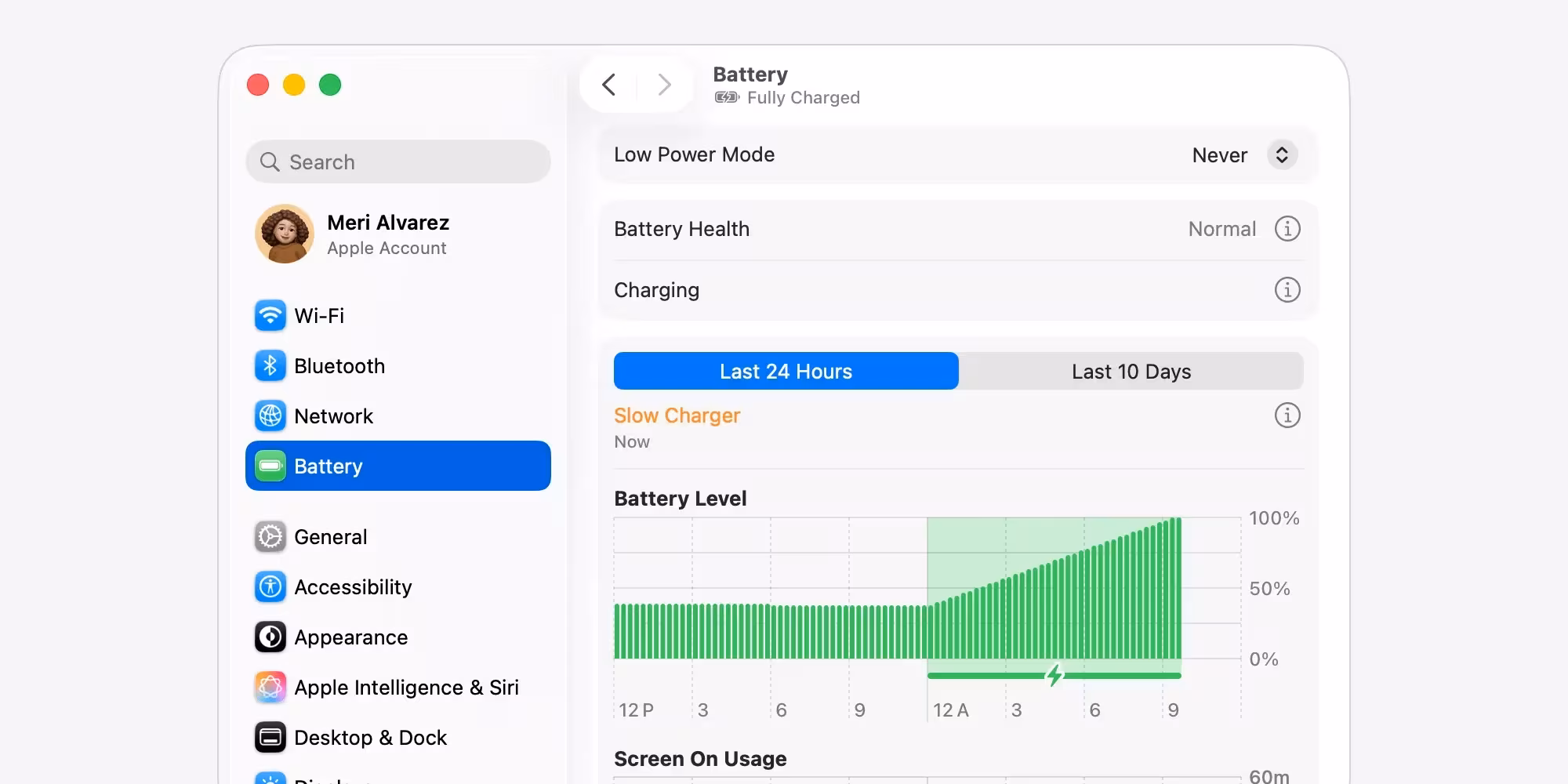 Настройка батареи MacBook в macOS 26.4 обновление