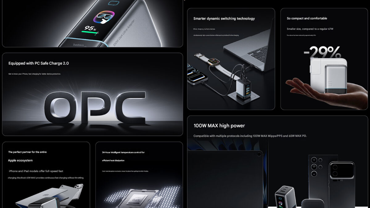 Экран дисплея зарядного устройства No.6 Ultra с динамическими анимациями зарядки и информацией о мощности