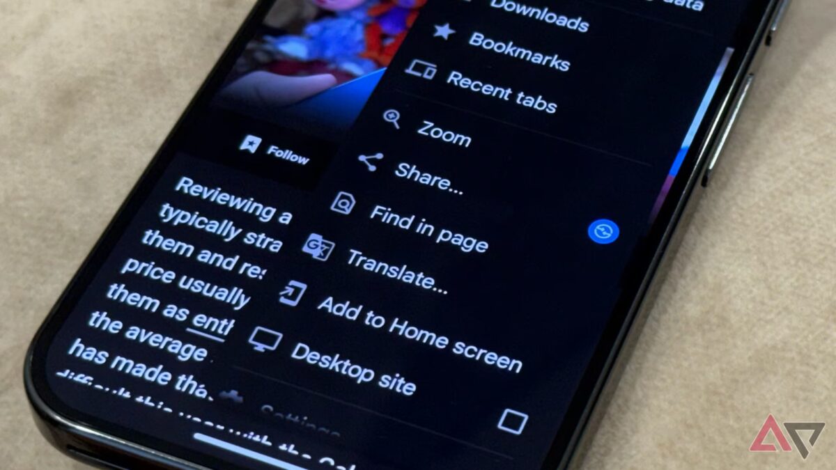 В Chrome на Android появилась панель закладок для планшетов и складных устройств