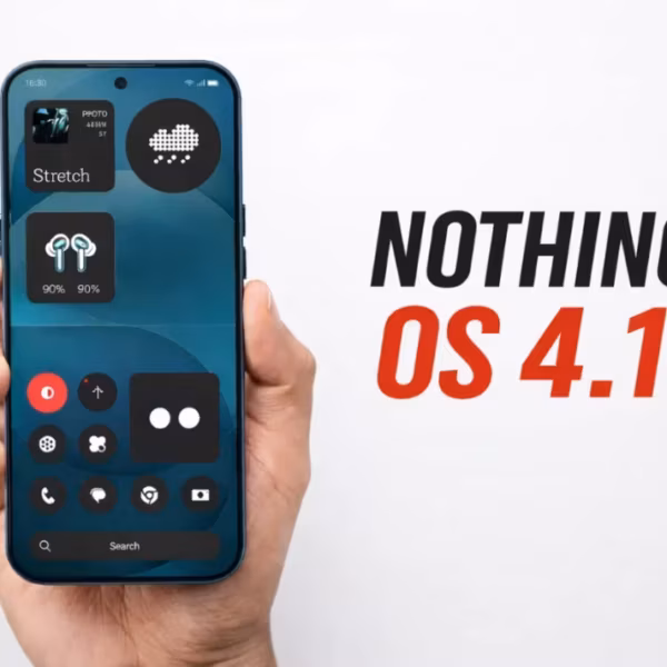 Nothing Phone 2 на Nothing OS 4.1 с экраном настроек и иконками интерфейса обновления