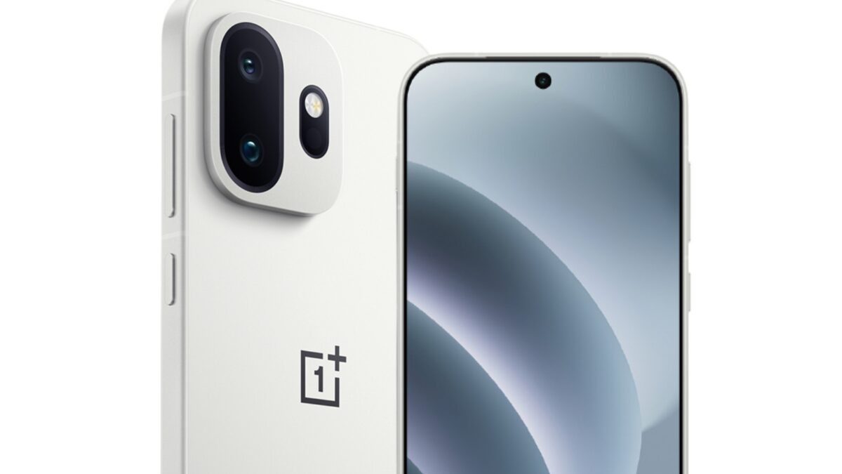 OnePlus 15T Healing White Chocolate с белым корпусом и модулем камер