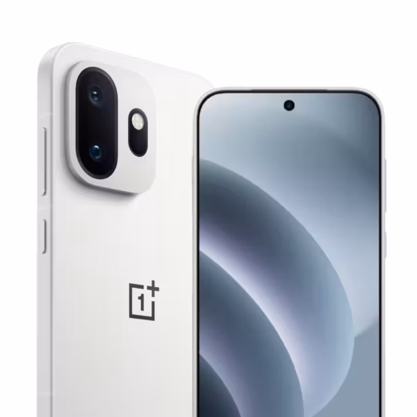 OnePlus 15T Healing White Chocolate с белым корпусом и модулем камер